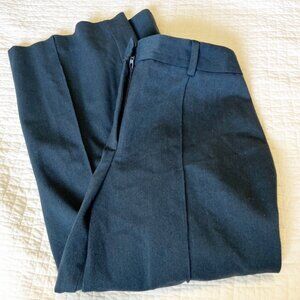 Express cropped straight high rise navy pant streetwear casual office attire